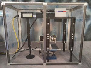 An Endurance DIY marking machine with 4 / 10 / 30 / 50 watt DPSS / Fiber (Raycus) laser modules with a Sino Galvo head.