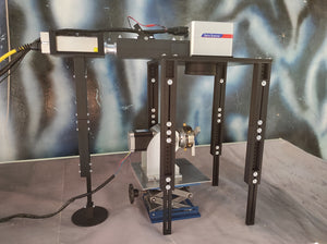 An Endurance DIY marking machine with 4 / 10 / 30 / 50 watt DPSS / Fiber (Raycus) laser modules with a Sino Galvo head.