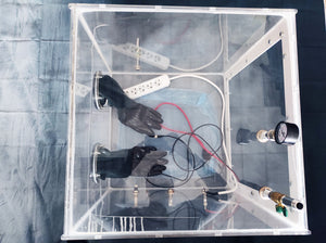 Airtight box (sealed chamber) for laser cutting / engraving and other chemical experiments.