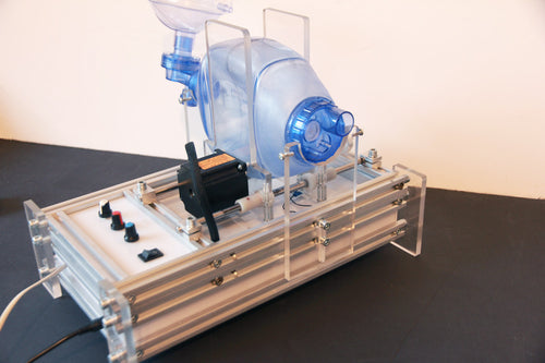 The robotized Ambu breathing system. Portable lungs ventilator